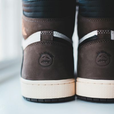 Close-up of comfortable training shoes on a clean surface.